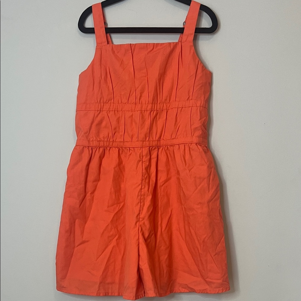Abercrombie Kids Vibrant Orange Sleeveless Romper Girls Size 7/8